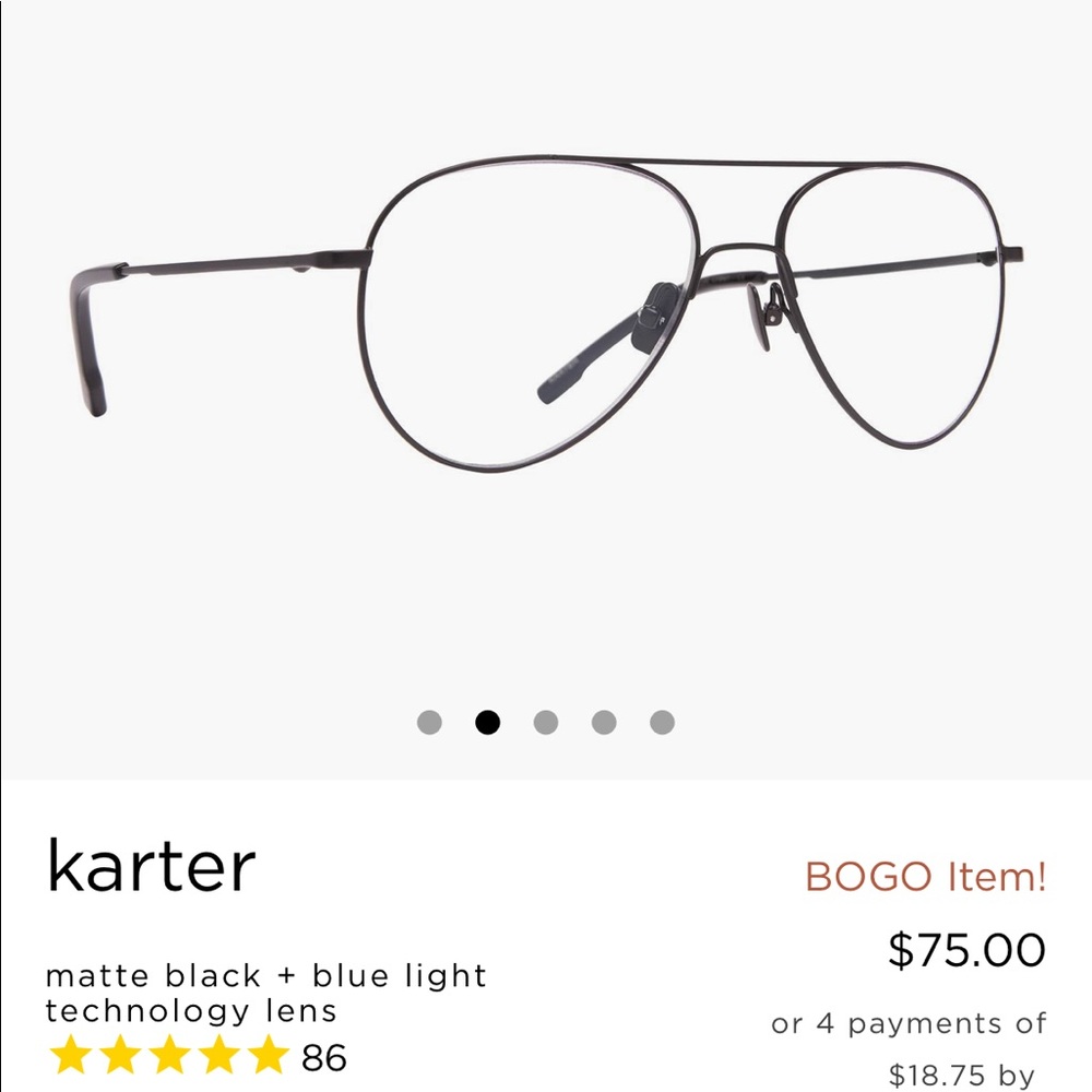 Blue light blocking glasses
